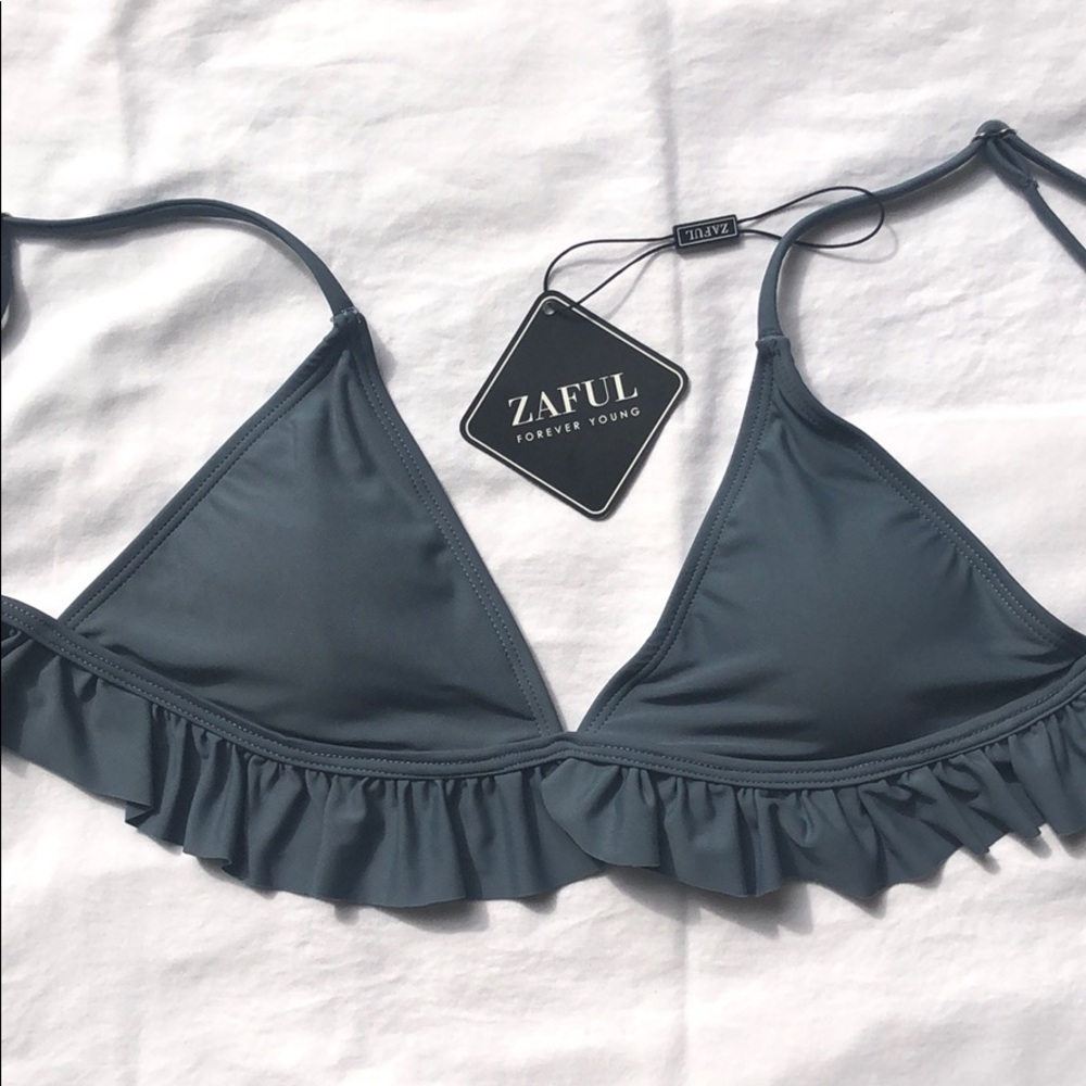 Zaful turquoise blue bikini
